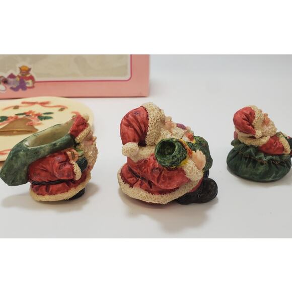 1994 Popular Imports Christmas Miniature Tea Set,  "Santa T Set" 10 Piece, IOB - Picture 7 of 11